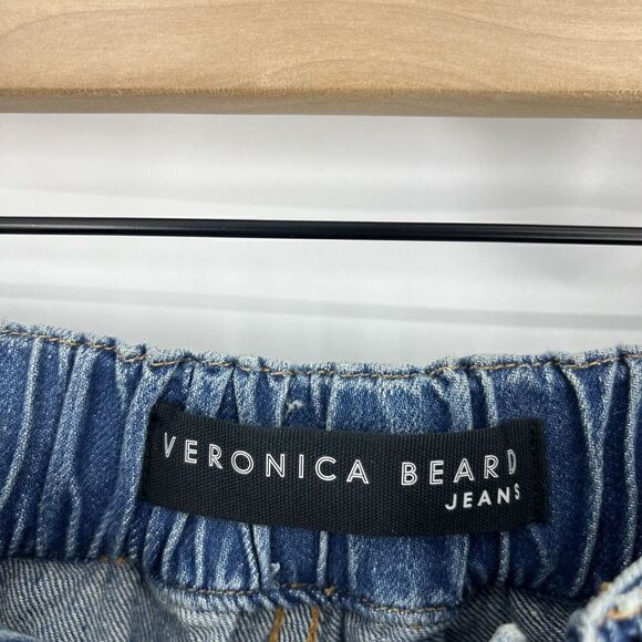 Veronica Beard Jeans Size 2 26 Women Blue Arya Straight High Rise Cotton Stretch - Picture 4 of 9
